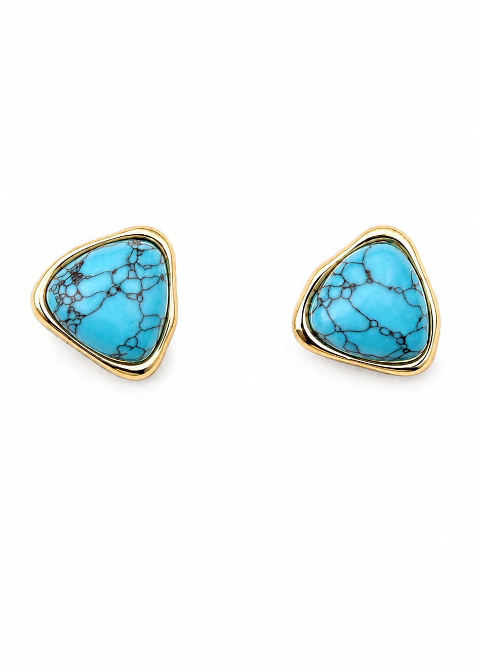 Turquoise Triangle Studs