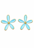 Santorini Blue Bloom Studs
