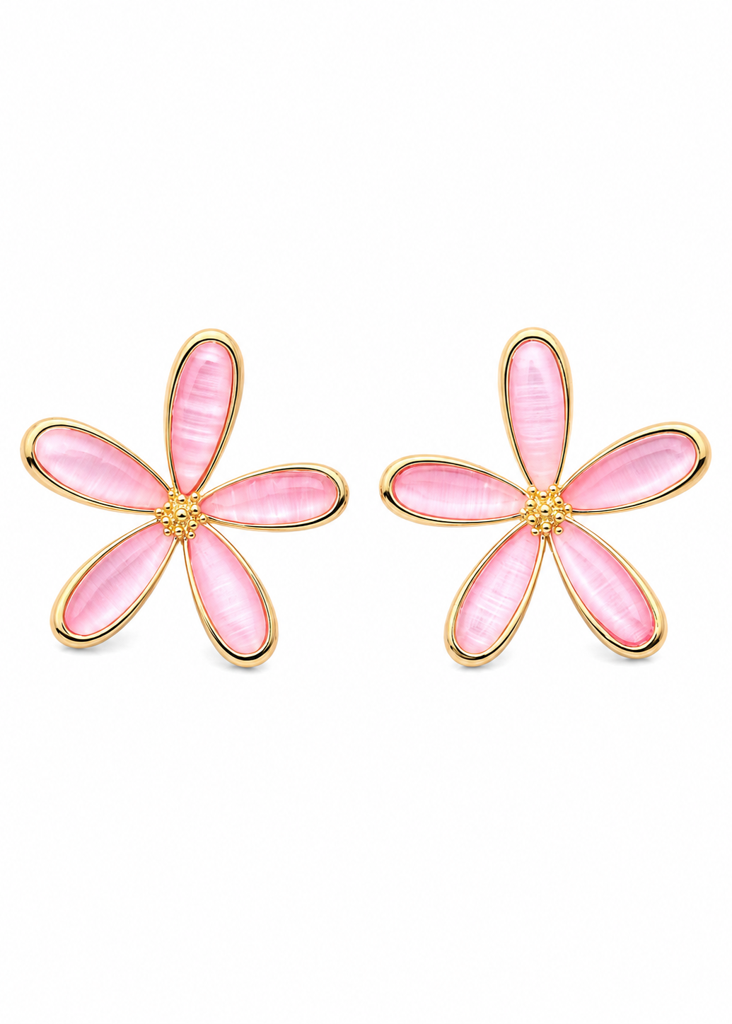 Santorini Pink Bloom Studs