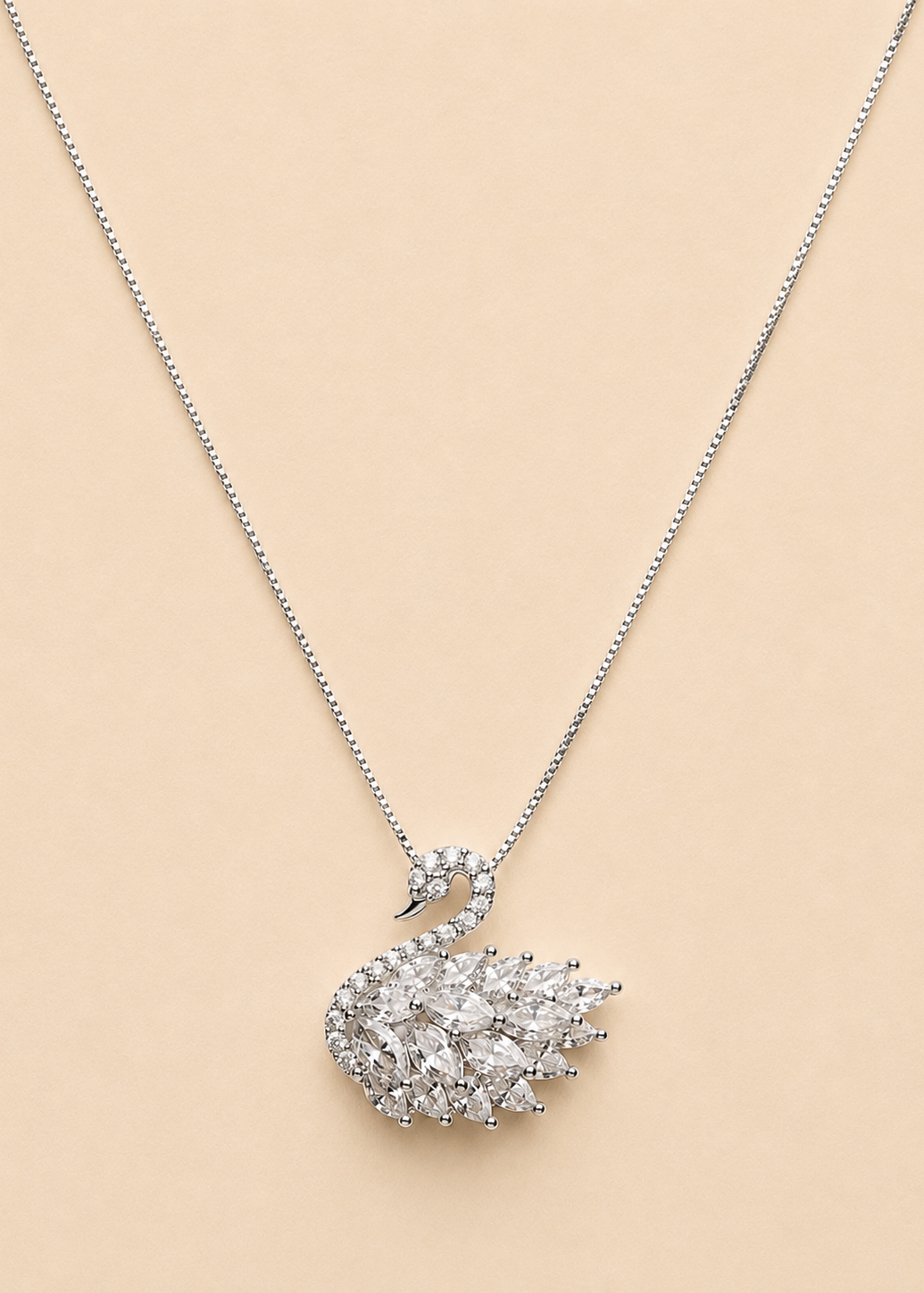 Majesty Silver Swan Necklace