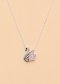 Pink Crystal Swan Necklace