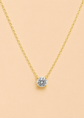 14k Gold Plated Callen Solitaire Necklace