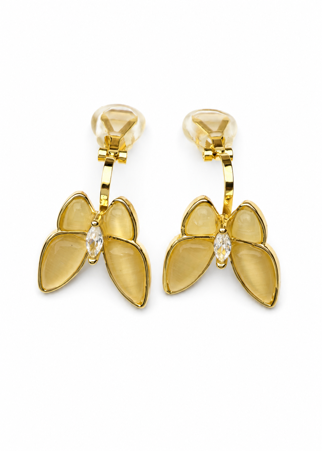 Golden Butterfly Hoop Earrings