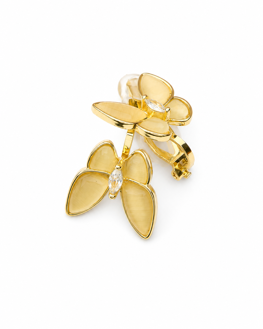 Golden Butterfly Hoop Earrings