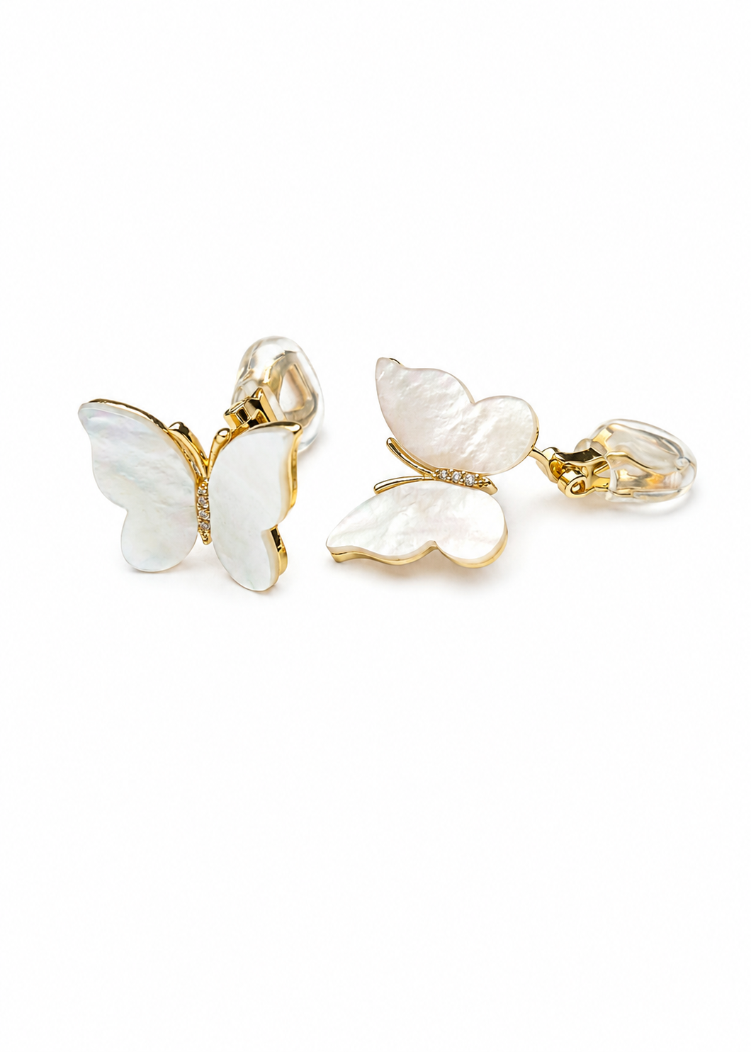 Mother of Pearl Butterfly Stud Earrings