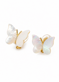 Mother of Pearl Butterfly Stud Earrings