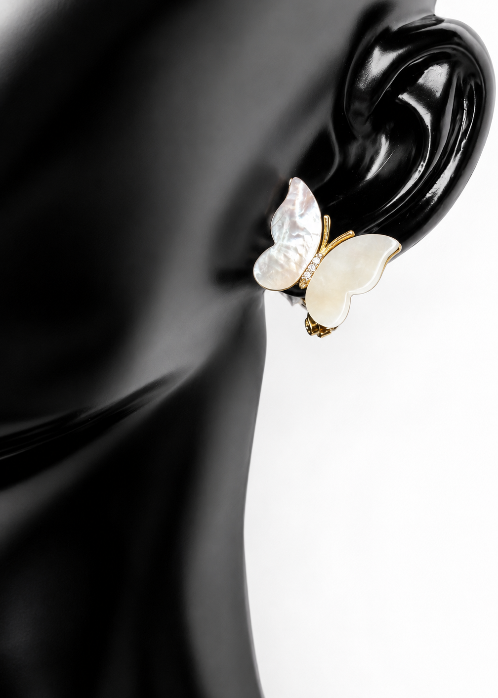 Mother of Pearl Butterfly Stud Earrings
