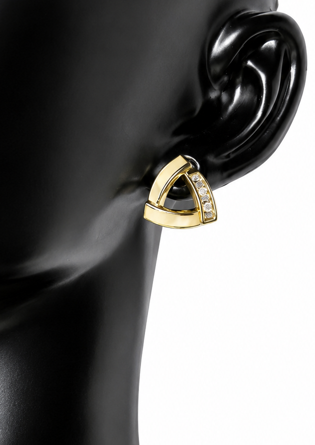 14K Gold Plated Prism Pearl Studs