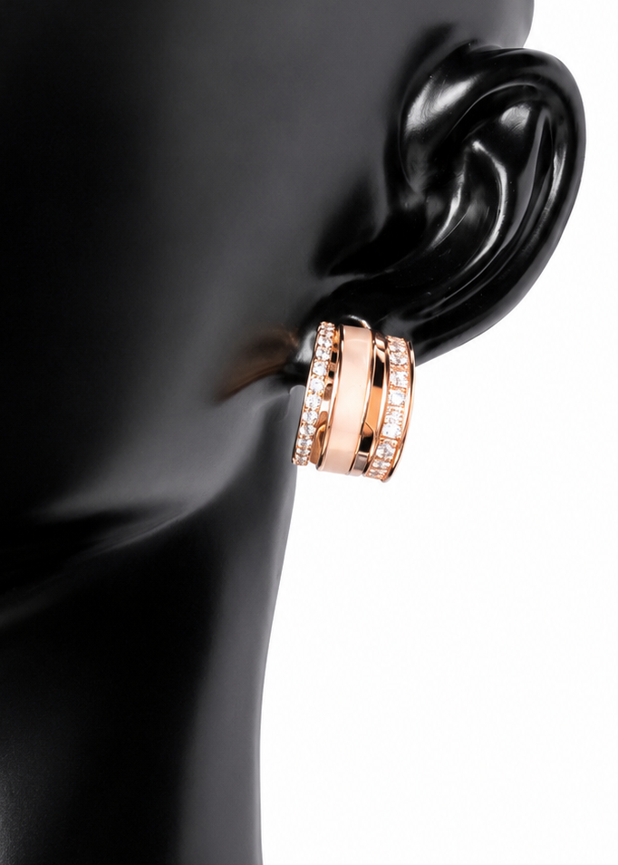 Rose Gold Aurora Huggie Earrings
