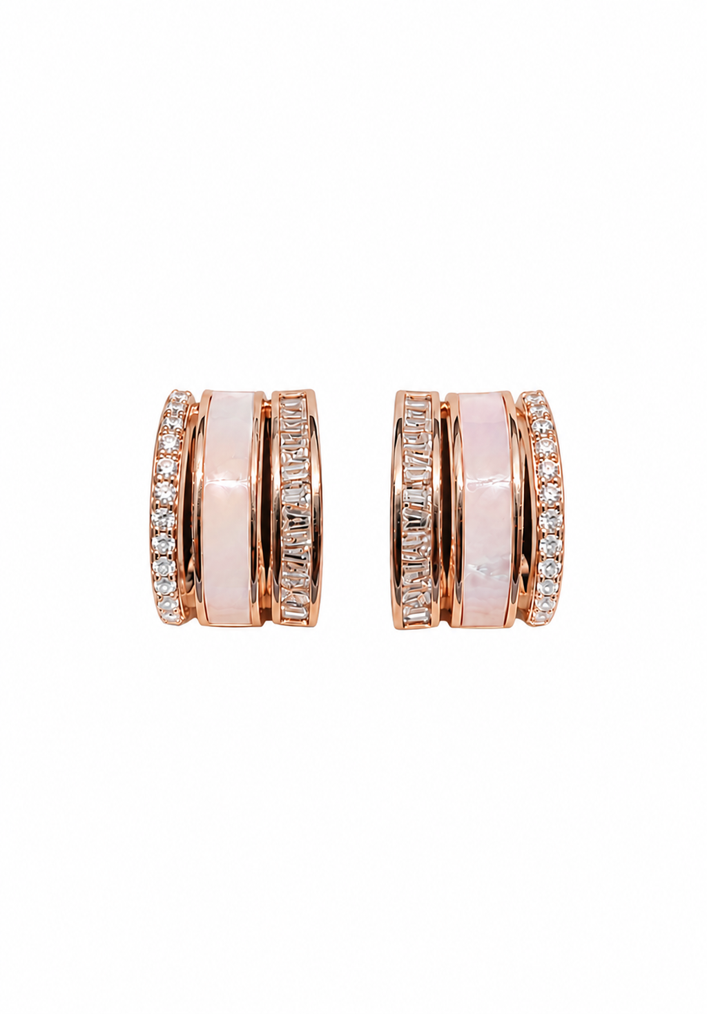 Rose Gold Aurora Huggie Earrings