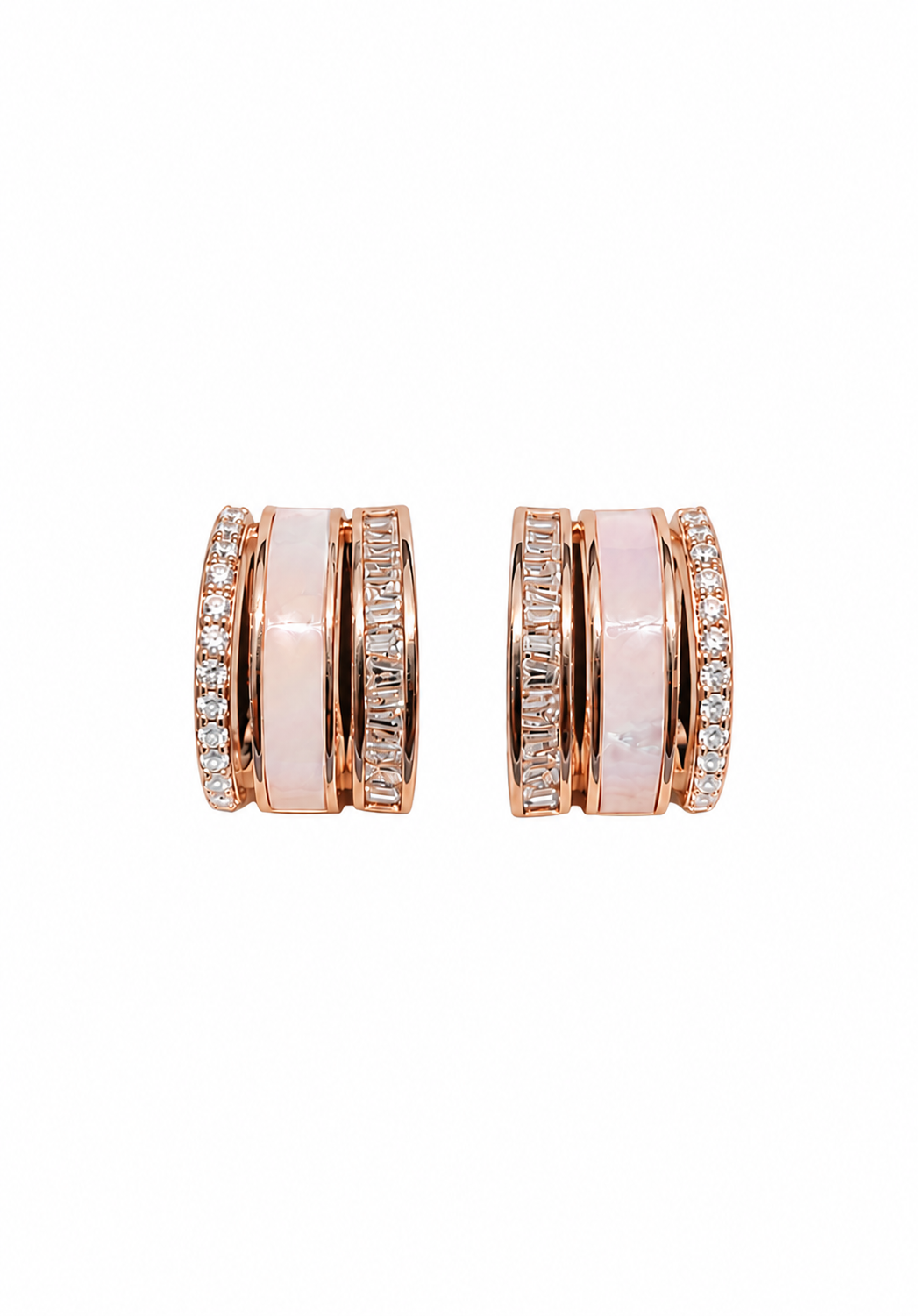 Rose Gold Aurora Huggie Earrings