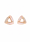 Rose Gold Prism Pearl Studs