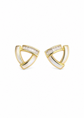 14K Gold Plated Prism Pearl Studs