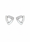Silver Prism Pearl Studs