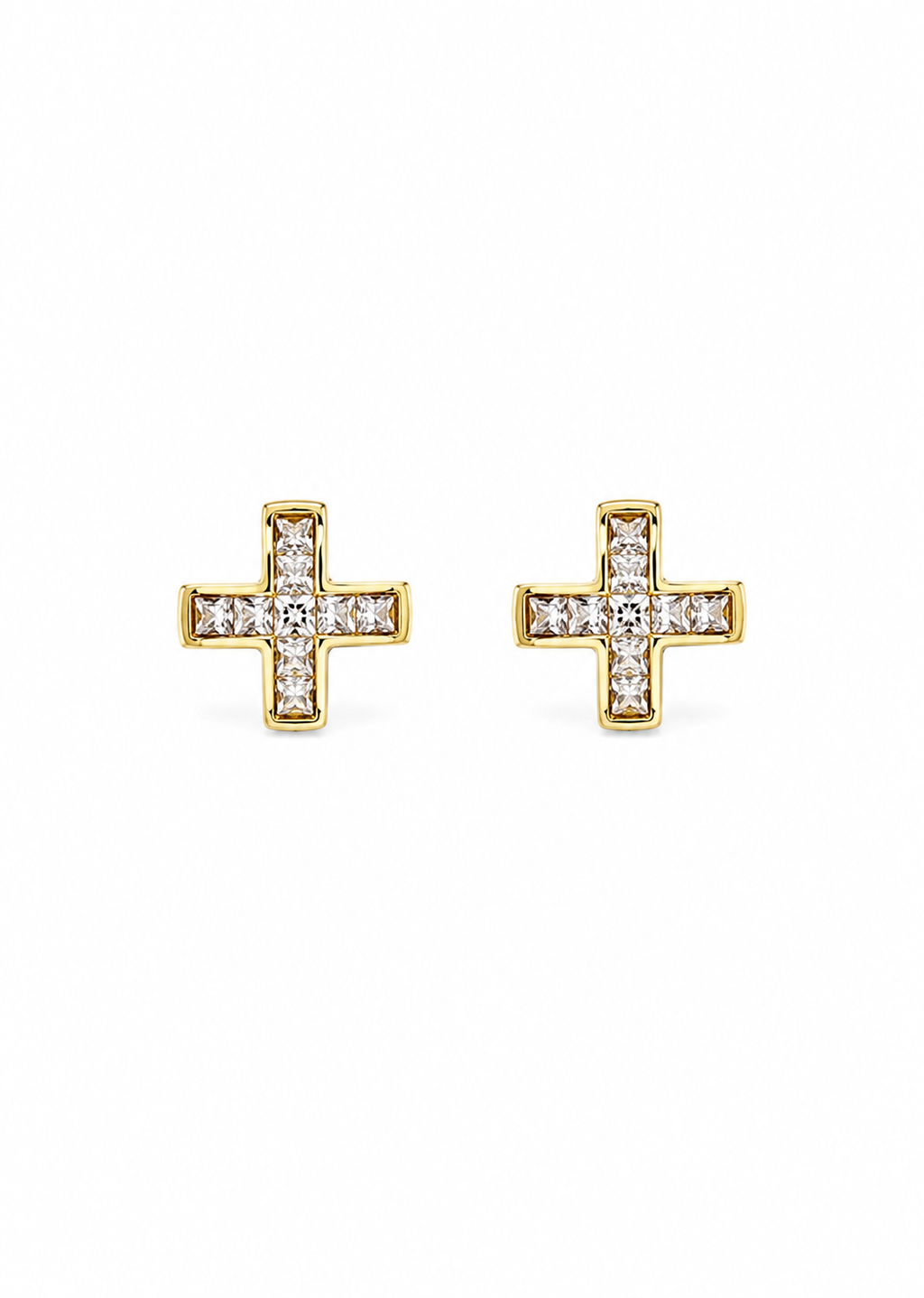 14k Gold Plated Moonlit X Earrings