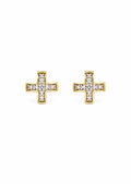 14k Gold Plated Moonlit X Earrings