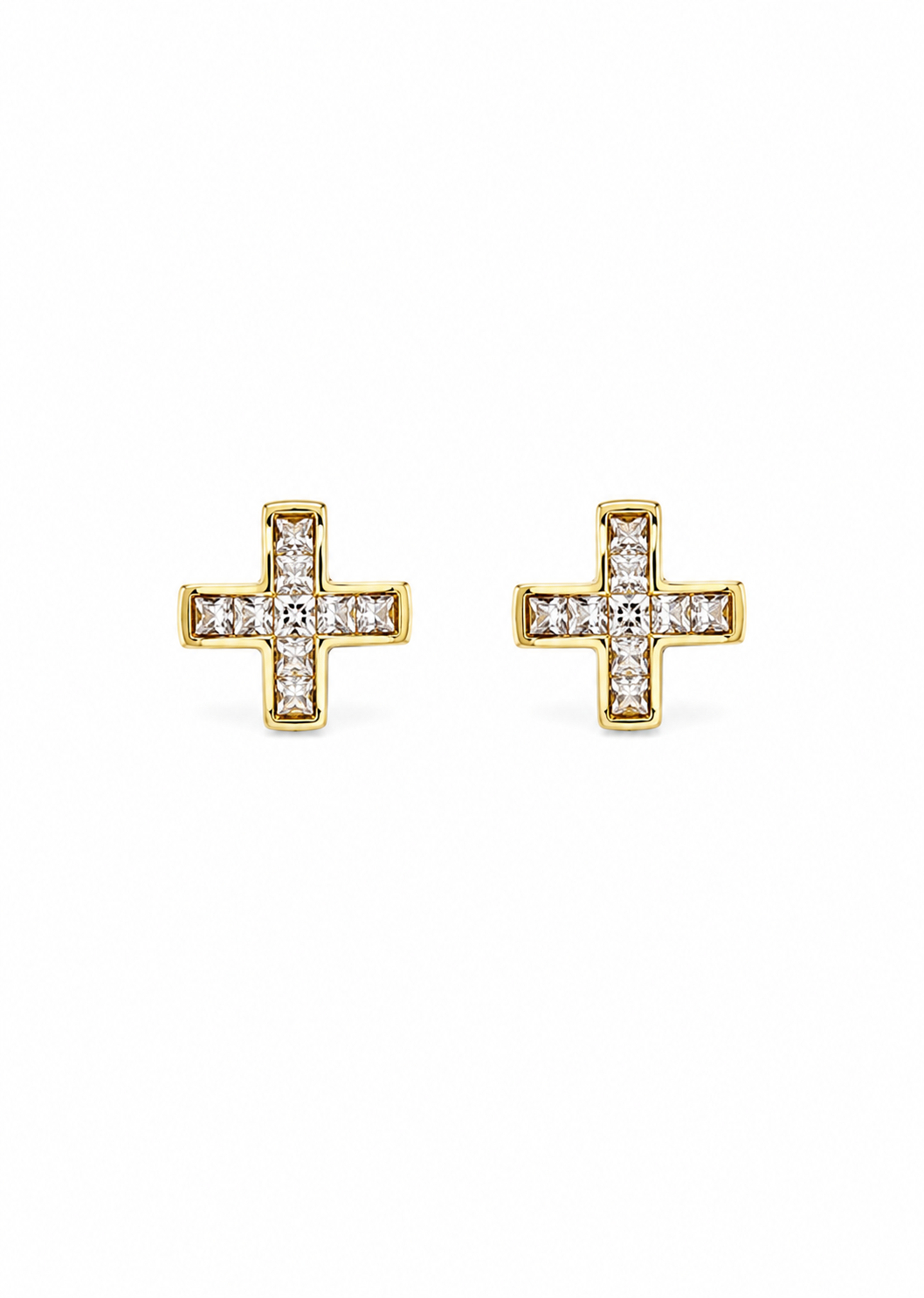 14k Gold Plated Moonlit X Earrings