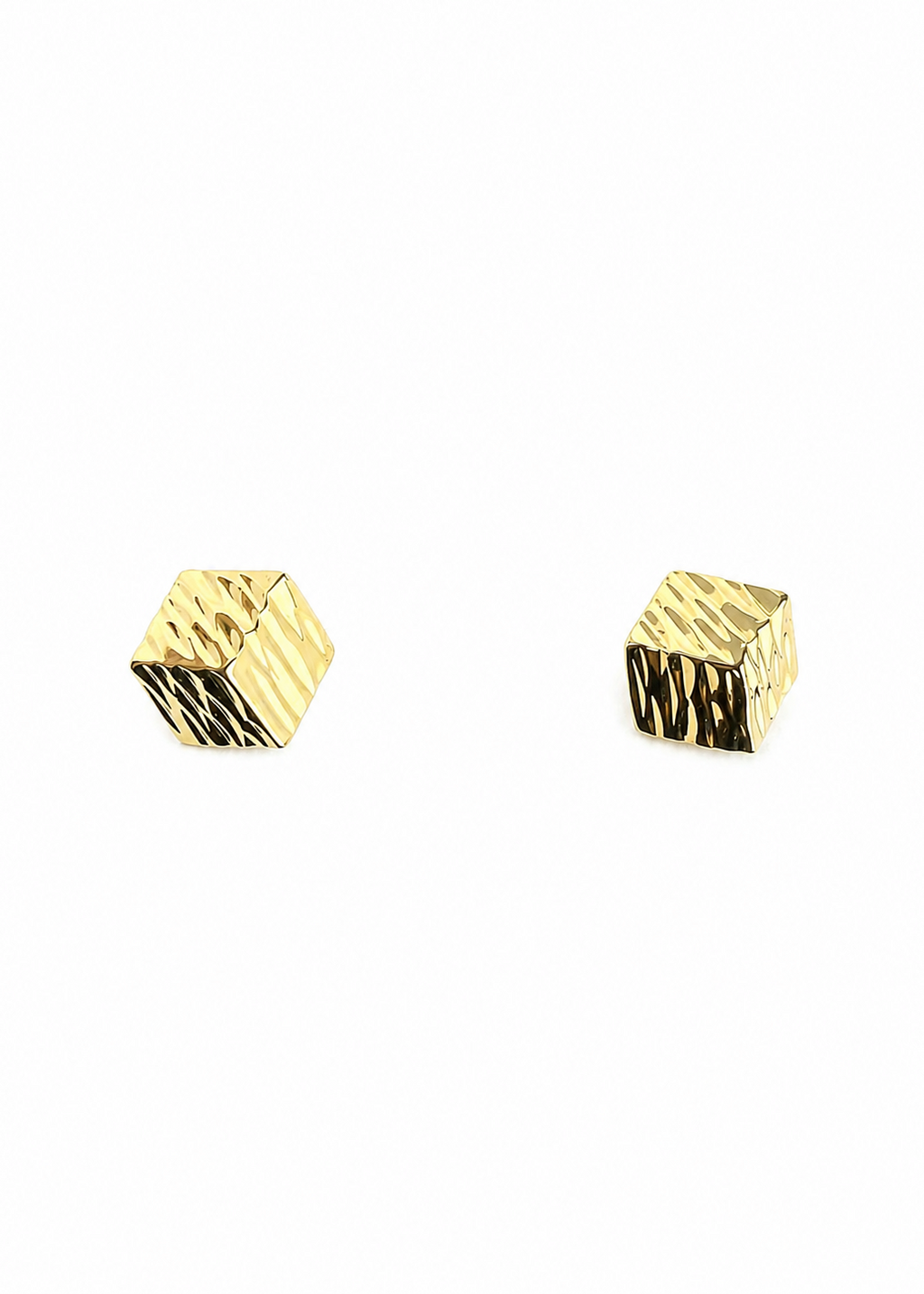 14k Gold Plated Mini Box Studs