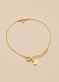 S925 Gold Cross Bracelet