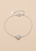 S925 Pavé Heart Bracelet