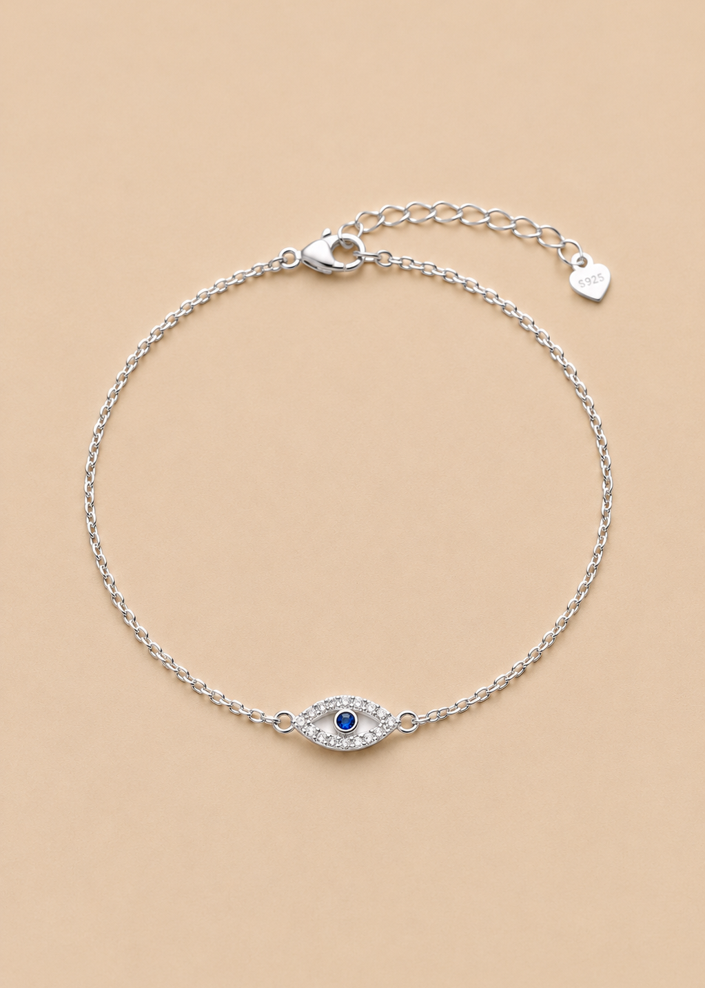 S925 Crystal Evil Eye Bracelet