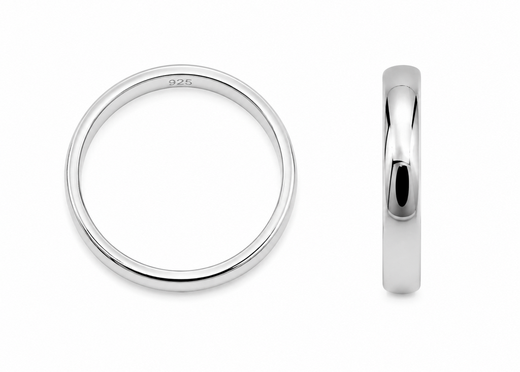 Sterling Silver Dome Band Ring
