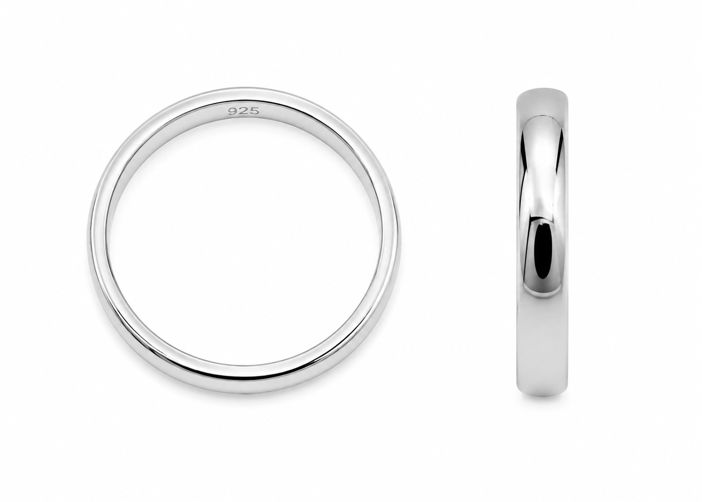 Sterling Silver Dome Band Ring