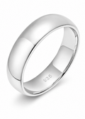 Sterling Silver Dome Band Ring