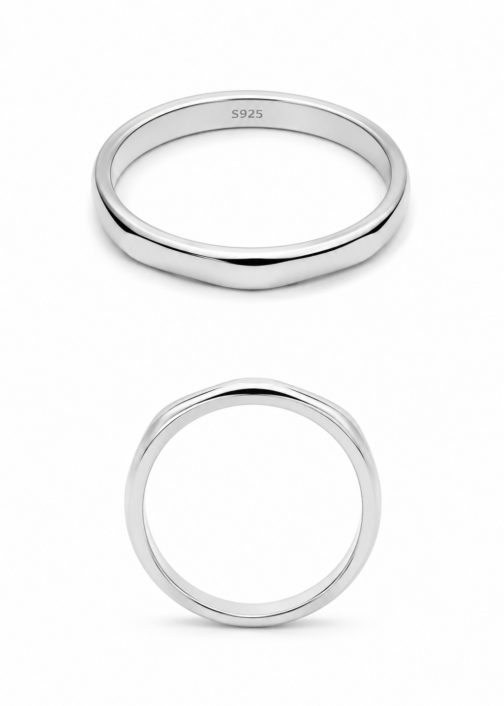 Men's 925 Sterling Silver Tidal Band
