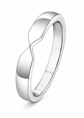 925 Sterling Silver Contour Band