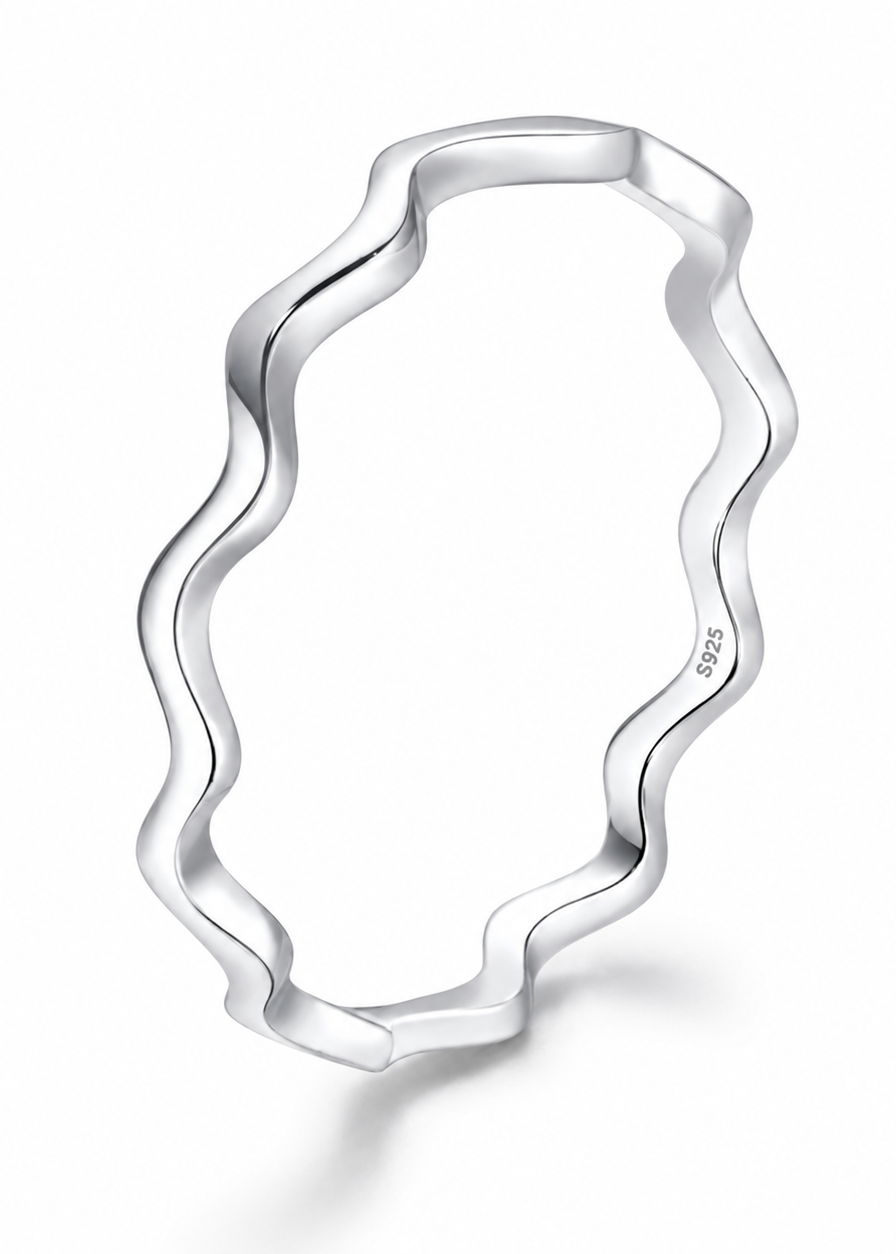 925 Sterling Silver Ripple Ring