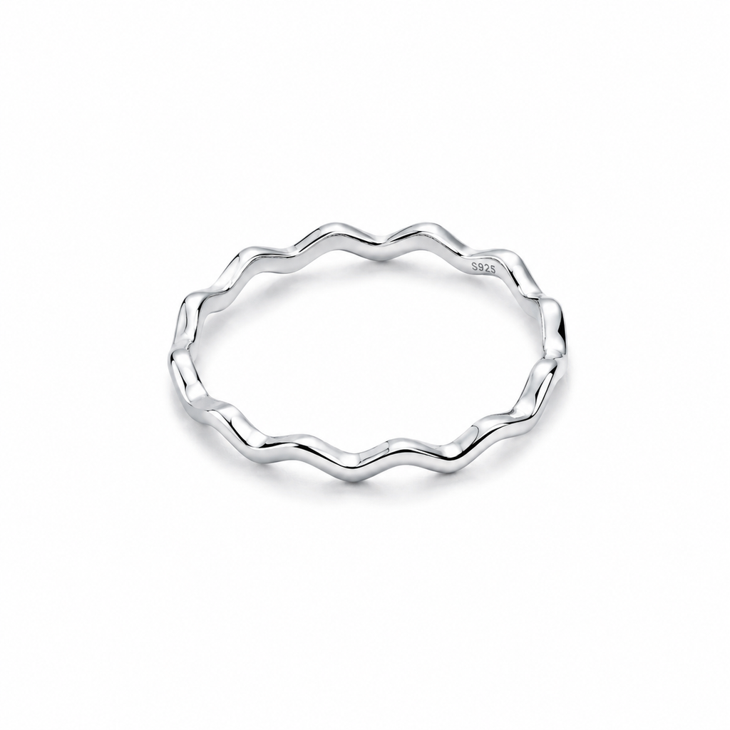 925 Sterling Silver Ripple Ring