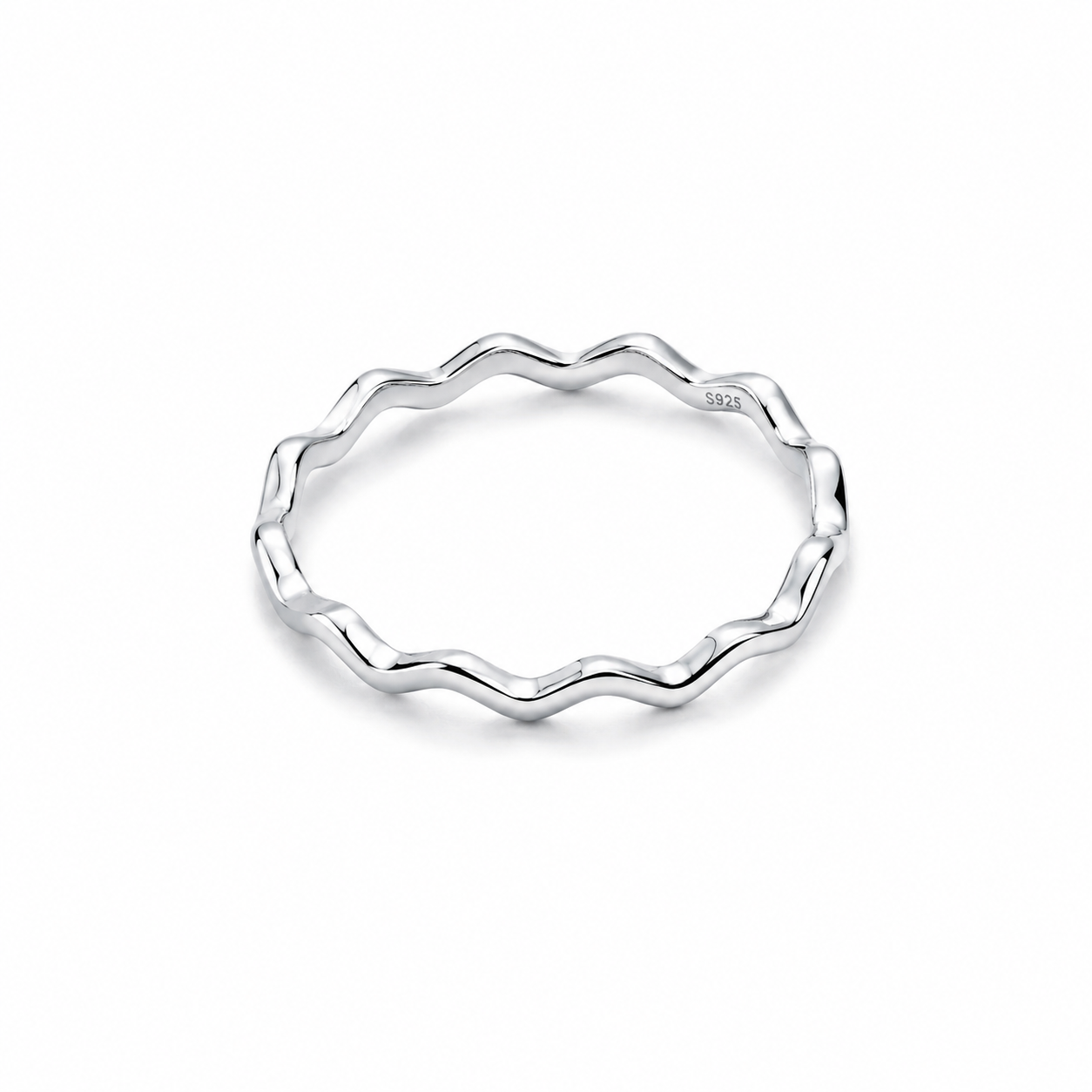 925 Sterling Silver Ripple Ring