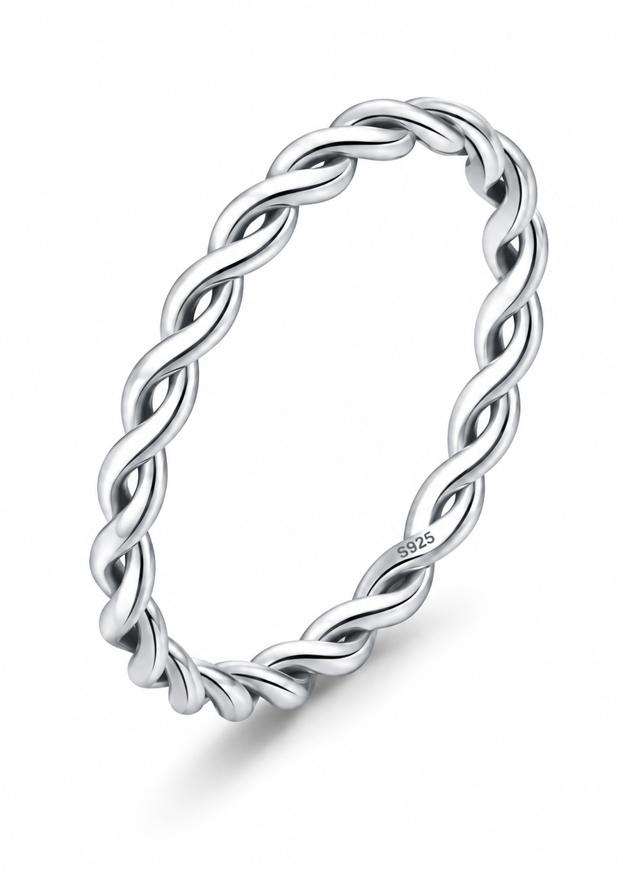 S925 Silver Twisted Grace Ring