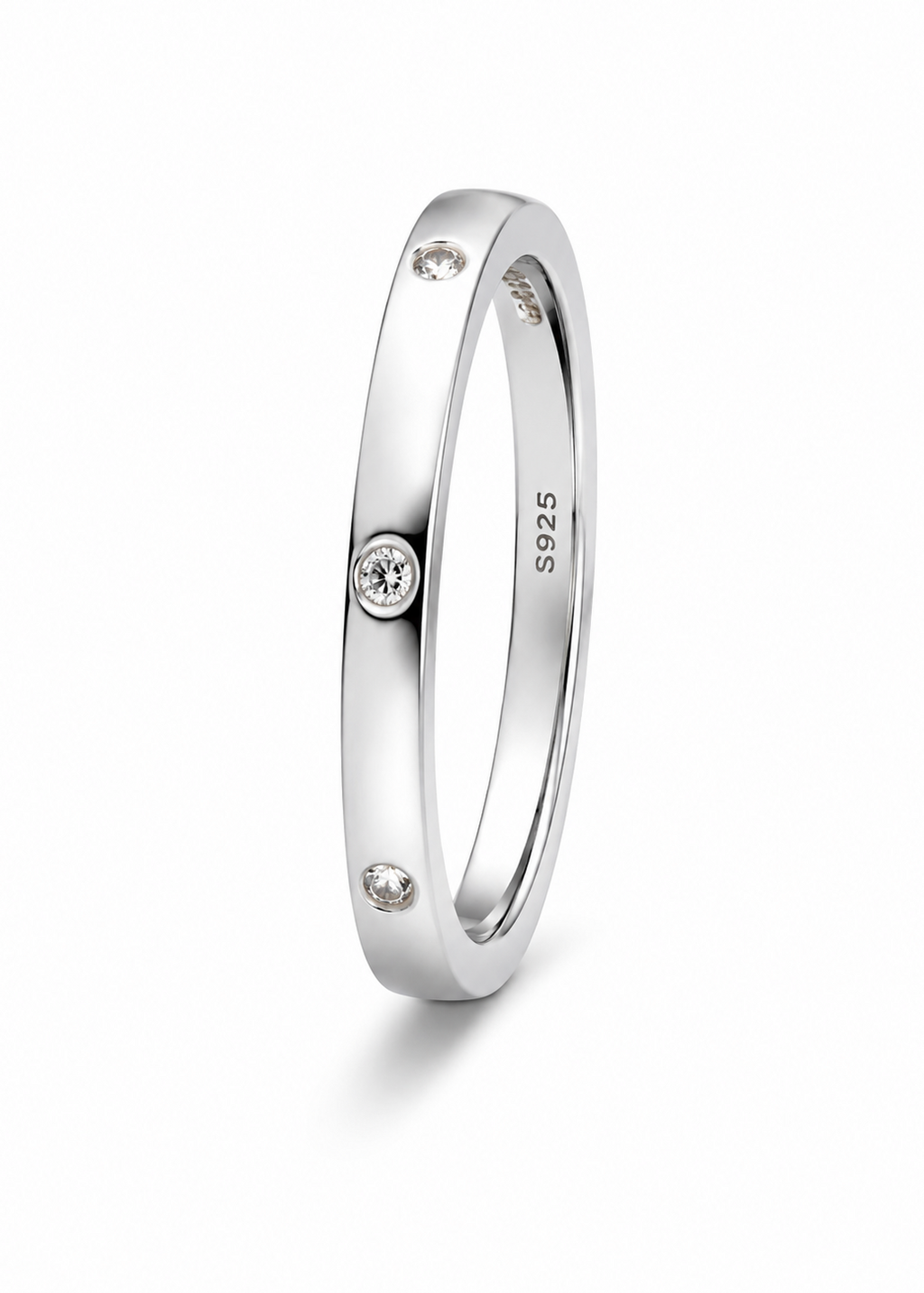 S925 Sterling Silver Trinity Spark Ring