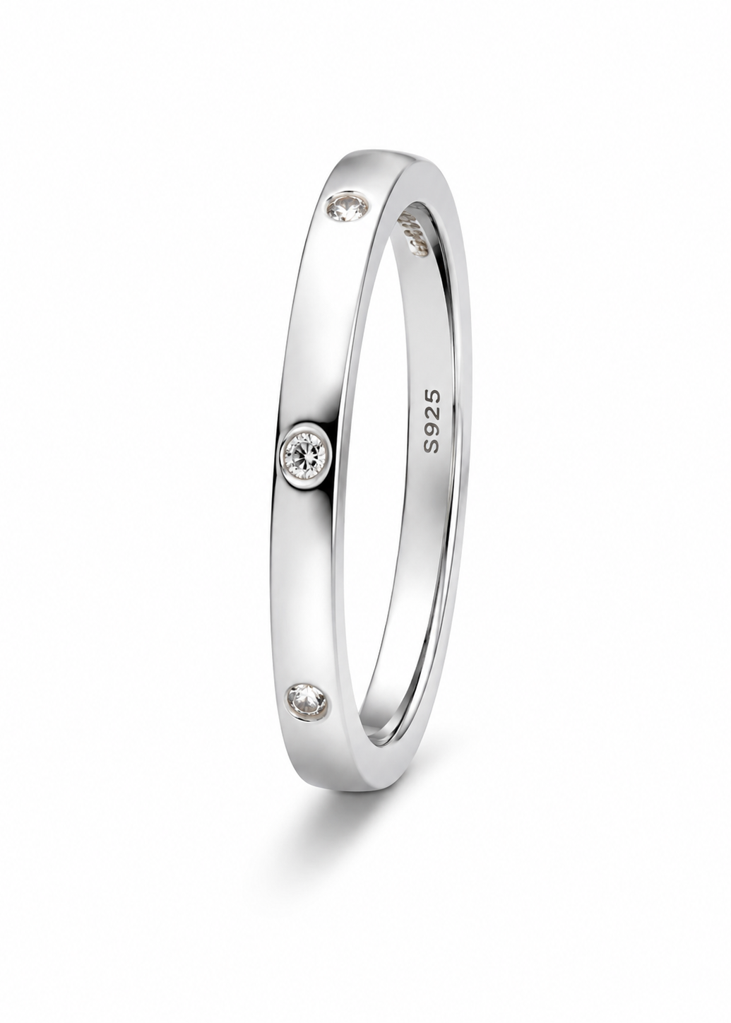 S925 Sterling Silver Trinity Spark Ring