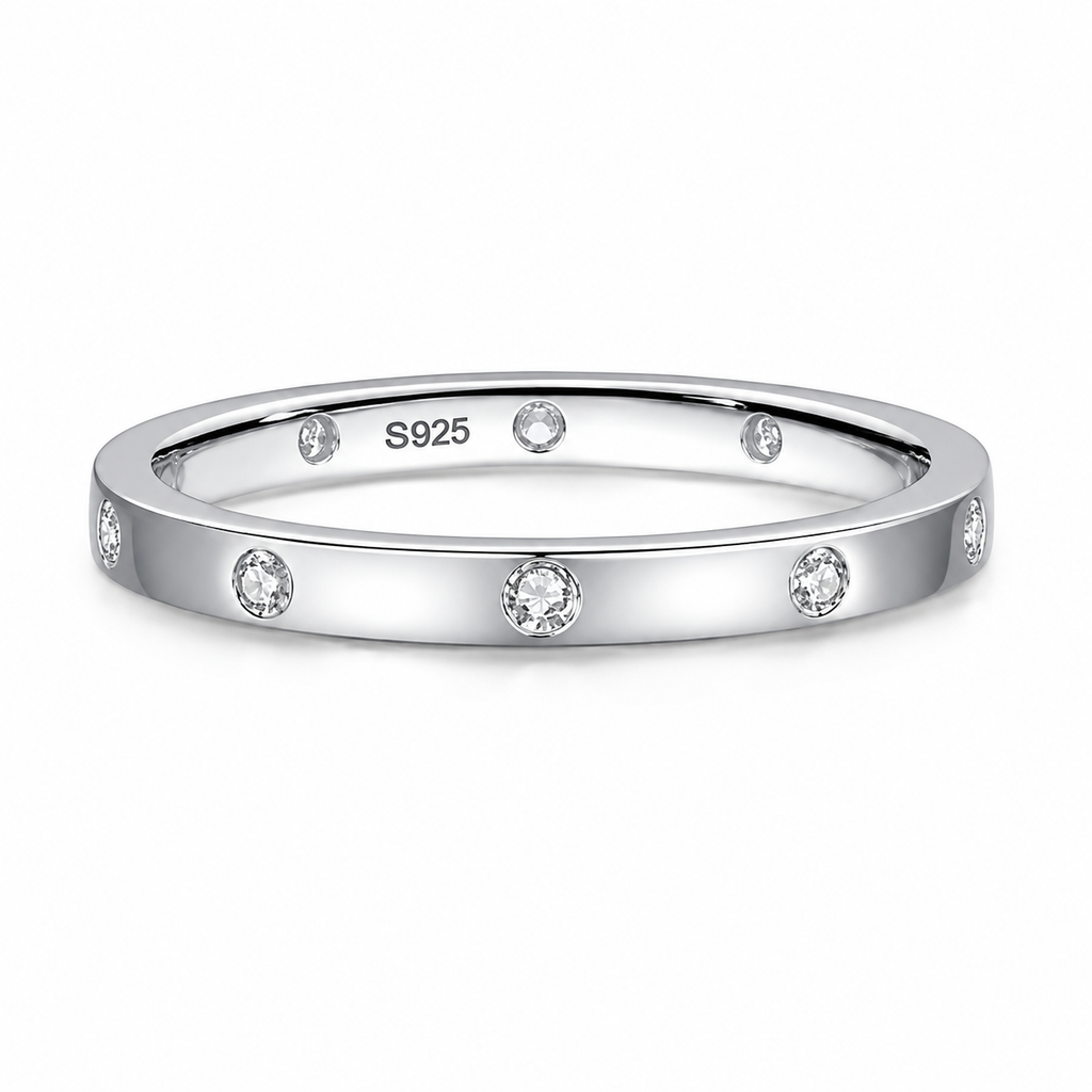 S925 Sterling Silver Trinity Spark Ring