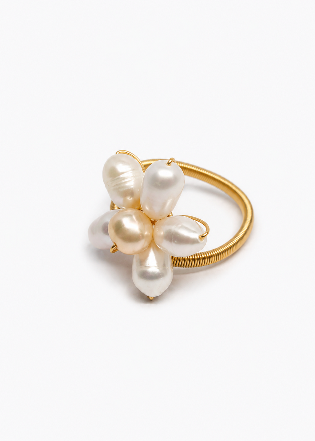 Freshwater Pearl Flower Ring