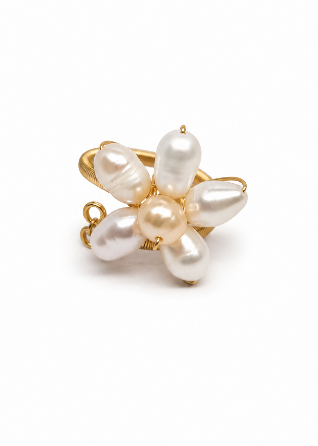 Freshwater Pearl Flower Ring