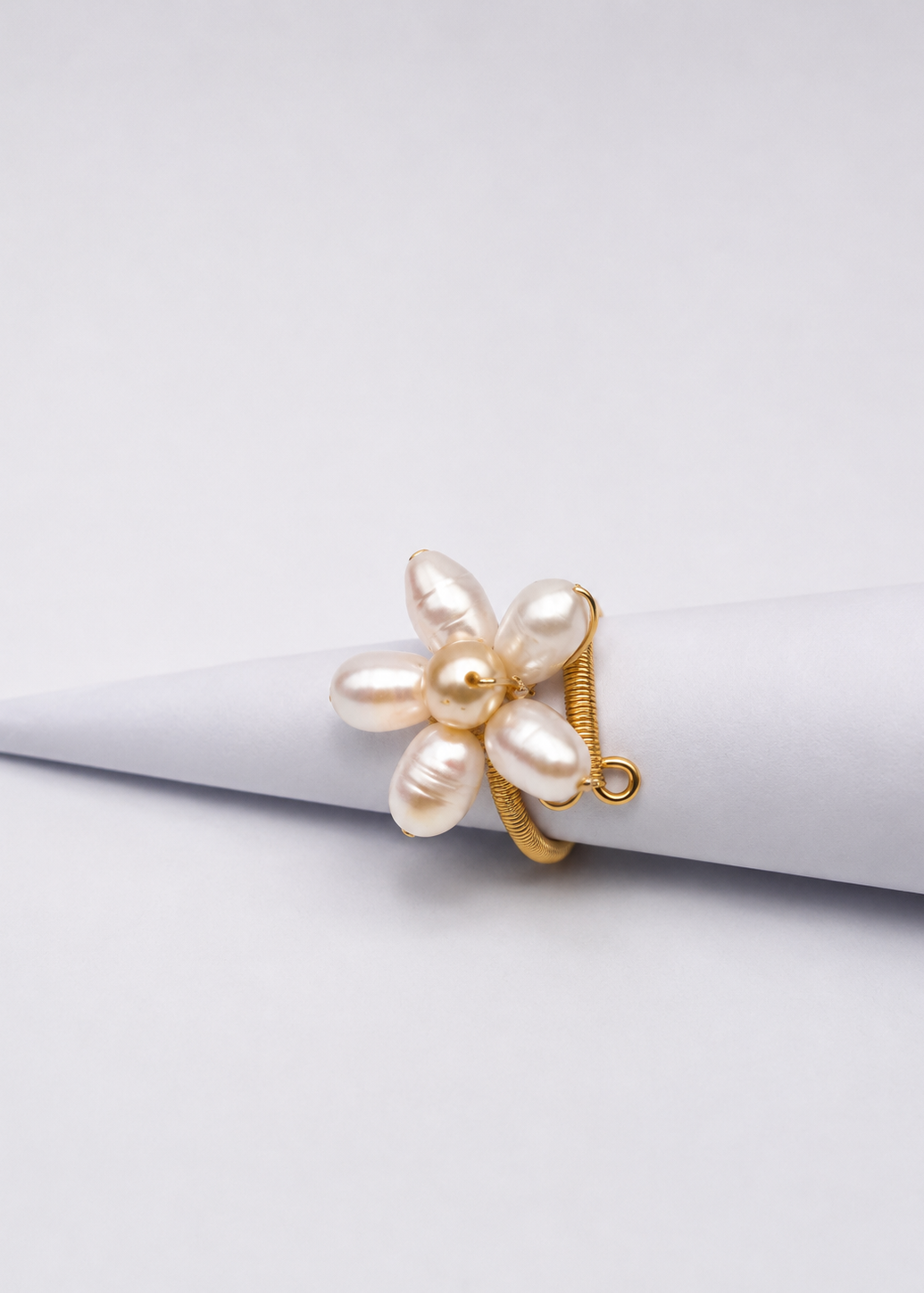 Freshwater Pearl Flower Ring