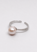 S925 Freshwater Pink Pearl Solitaire Ring