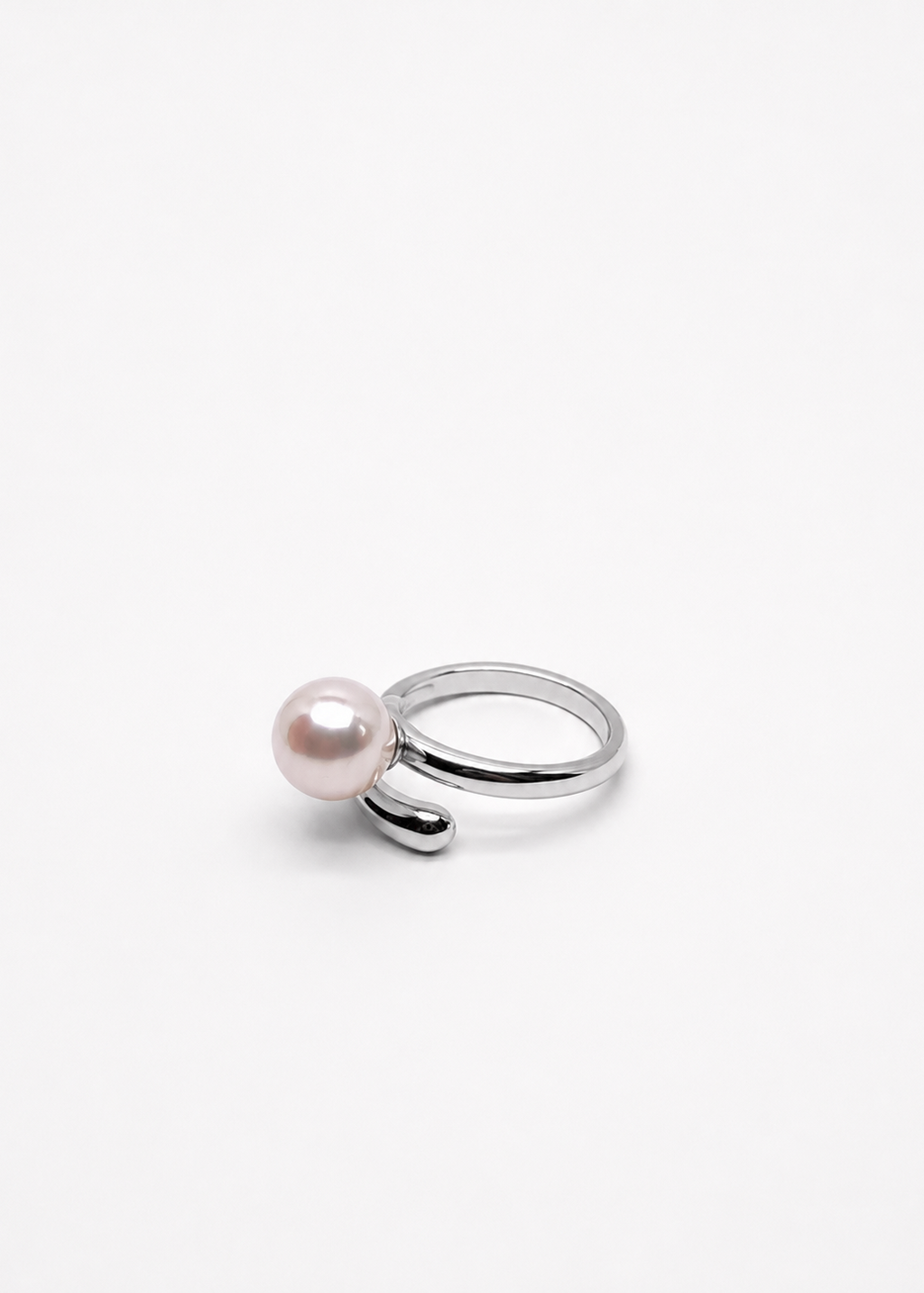S925 Freshwater Pink Pearl Twist Ring