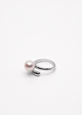 S925 Freshwater Pink Pearl Twist Ring