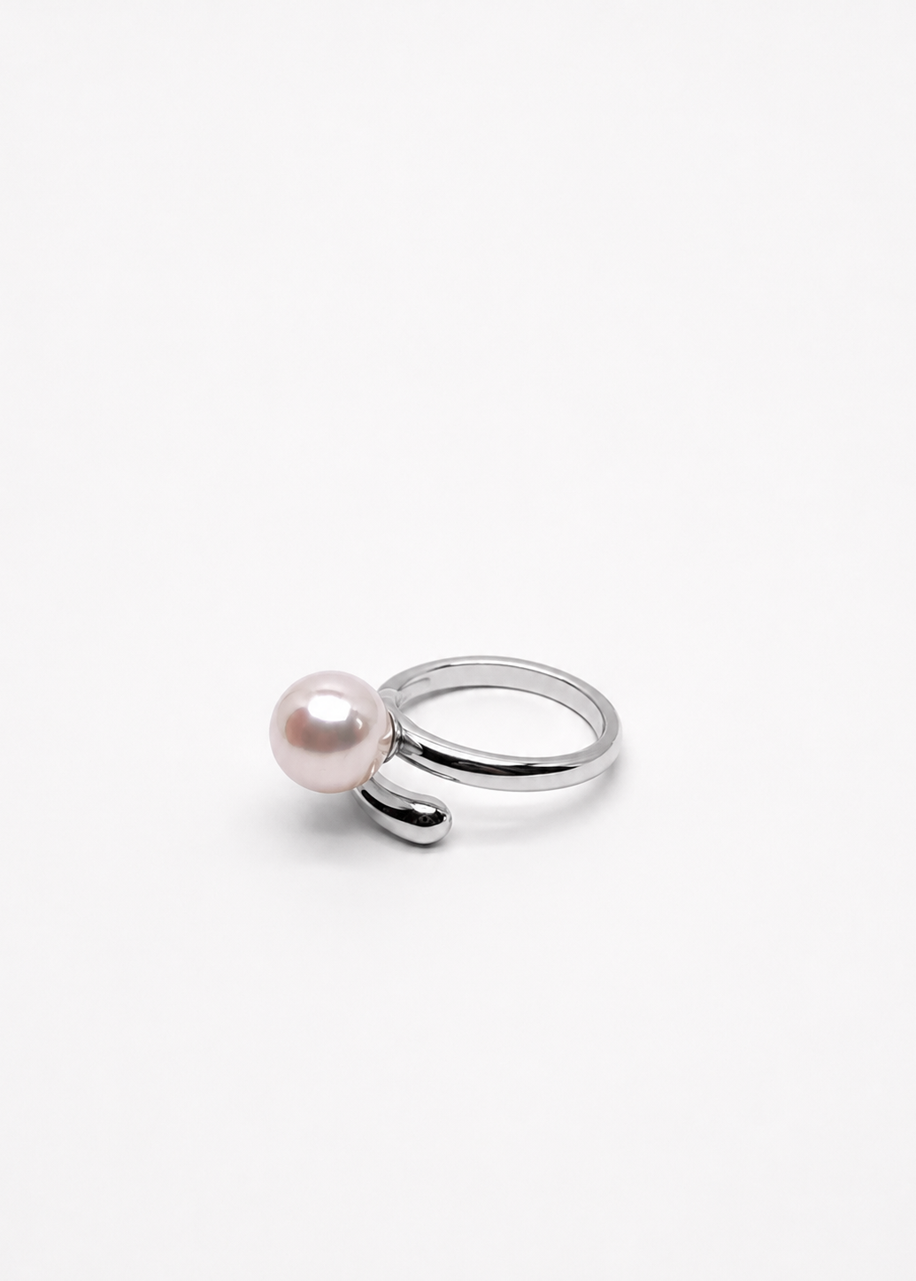 S925 Freshwater Pink Pearl Twist Ring