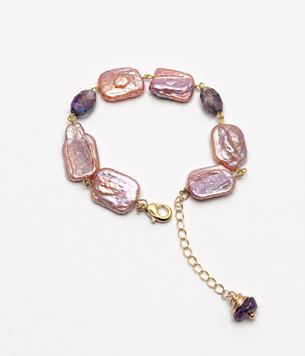 Lavender Baroque Pearl Bracelet