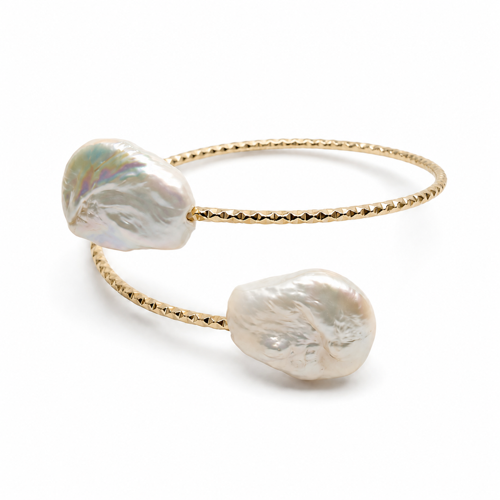 Twin Pearl Cuff Bracelet