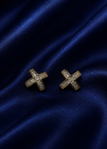 14k Gold Plated Moonlit X Earrings