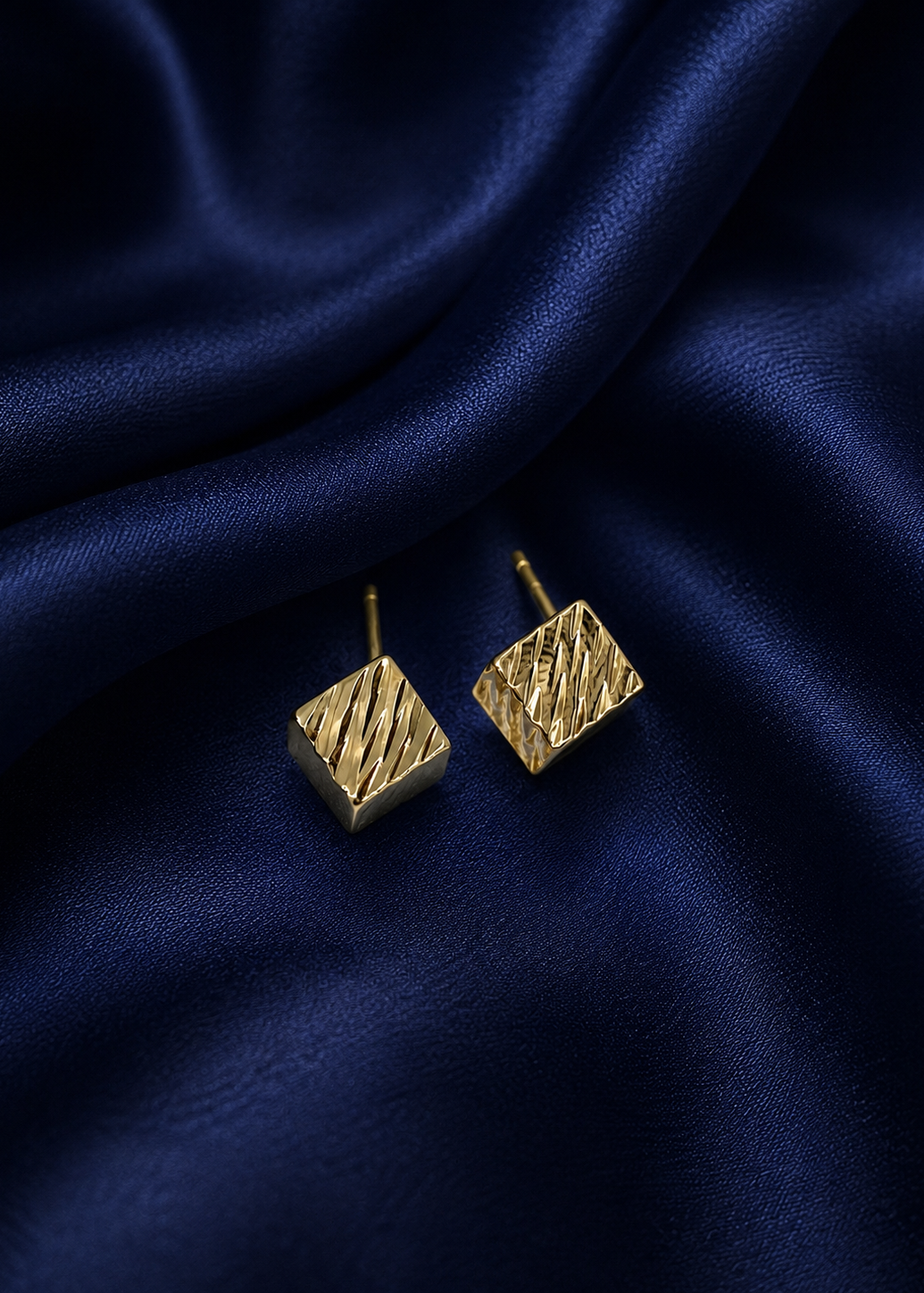14k Gold Plated Mini Box Studs