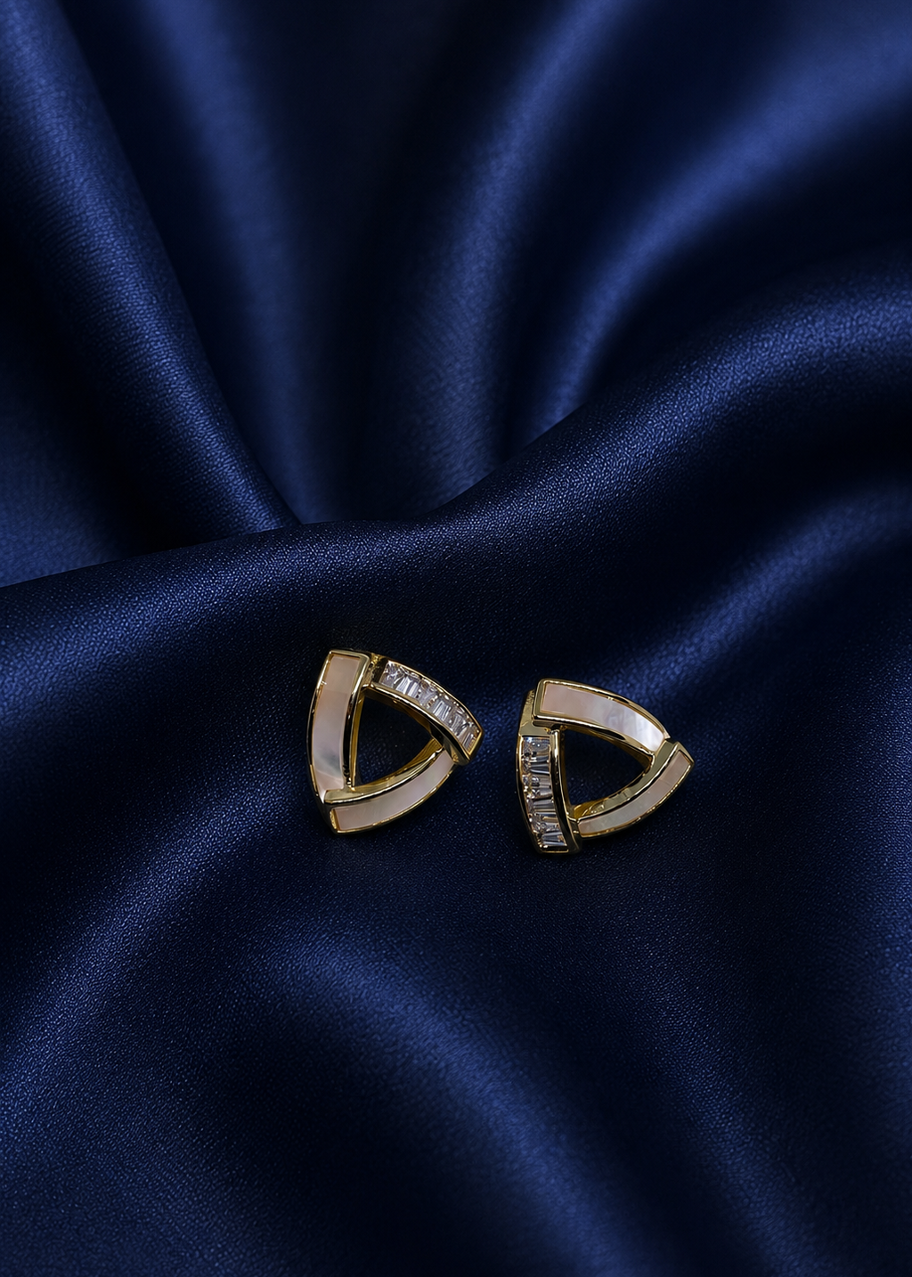 14K Gold Plated Prism Pearl Studs