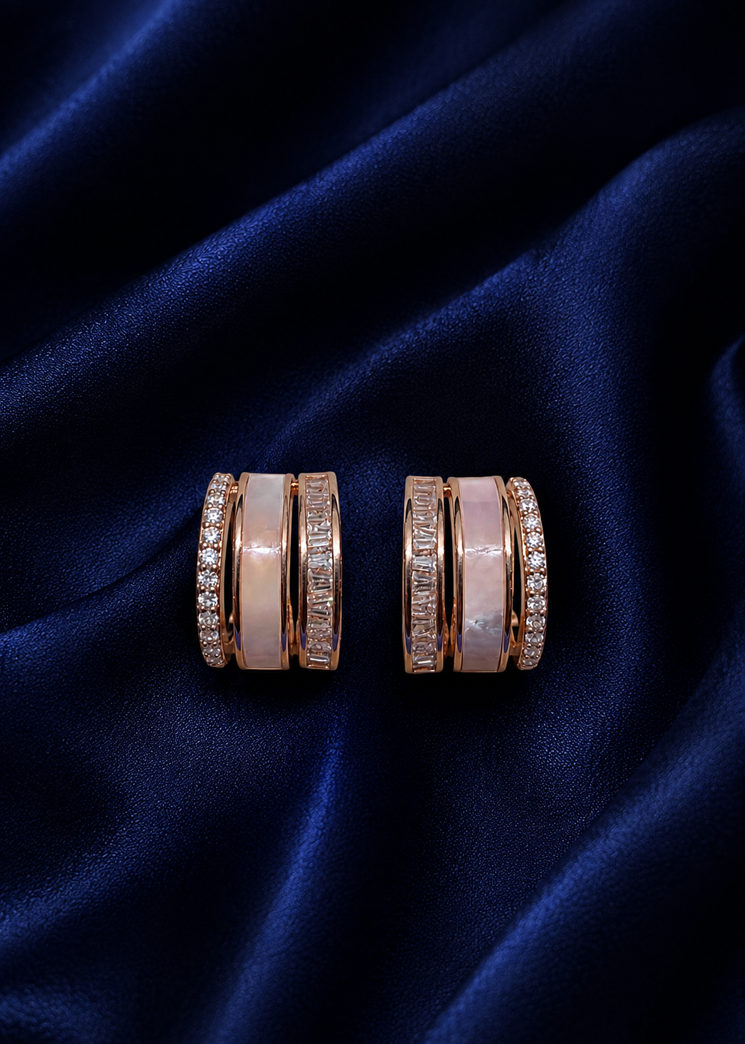 Rose Gold Aurora Huggie Earrings
